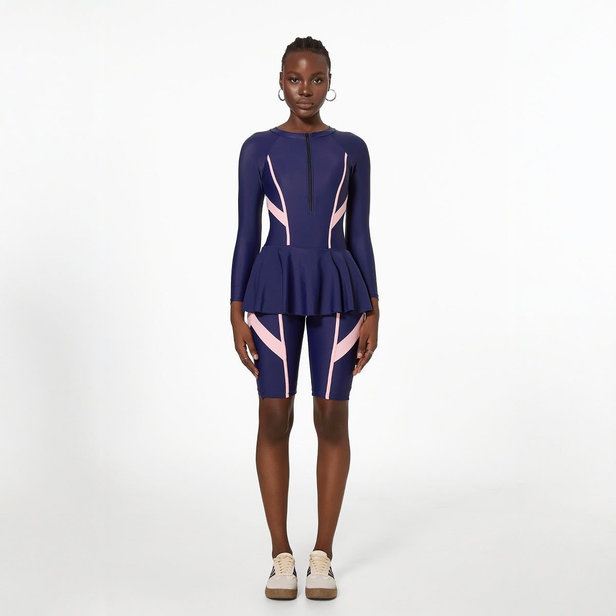 Swimsuit for Women Siamese Conservative Swimwear Long Sleeve Sun Protection Spring Museum Special Popular Swimsuit Bella Mia